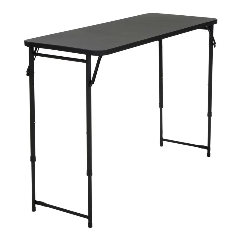 Cosco 14440BLK1E 20 x 48 Adjustable Height PVC Top. Black Table