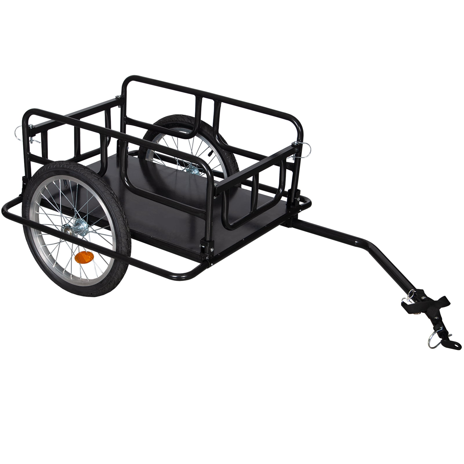 Comie Bike Cargo Trailer W/ Universal Bicycle Coupler. 16” Wheels. Foldable Bike Wagon for Carrying Groceries. Luggage. Tools