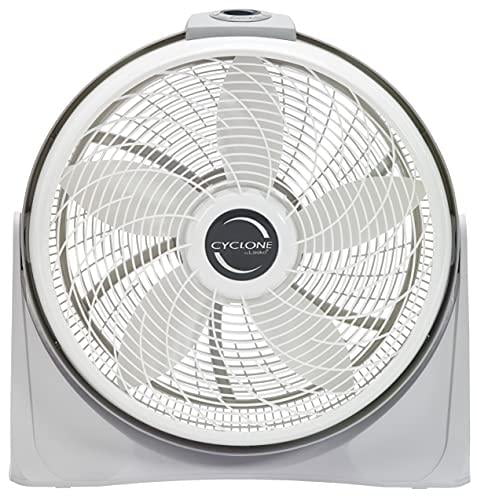 lasko 3520 20 inch 3-speed cyclone air circulator home fan. white