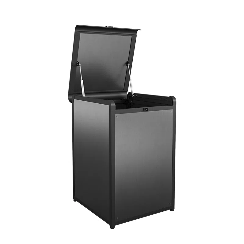 COSCO 88910GRY1E BoxGuard Heavy Duty Multi-Purpose Outdoor Storage & Delivery Box. 55 Gallons. Aluminum. Gray