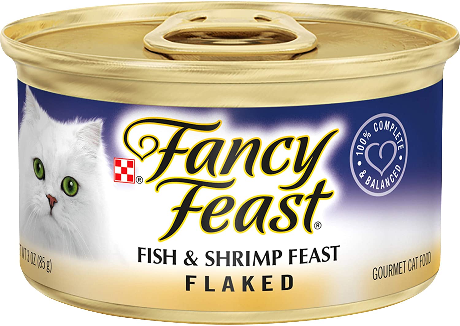 Purina Fancy Feast Wet Cat Food. Flaked Fish & Shrimp Feast - (24) 3 oz. Cans