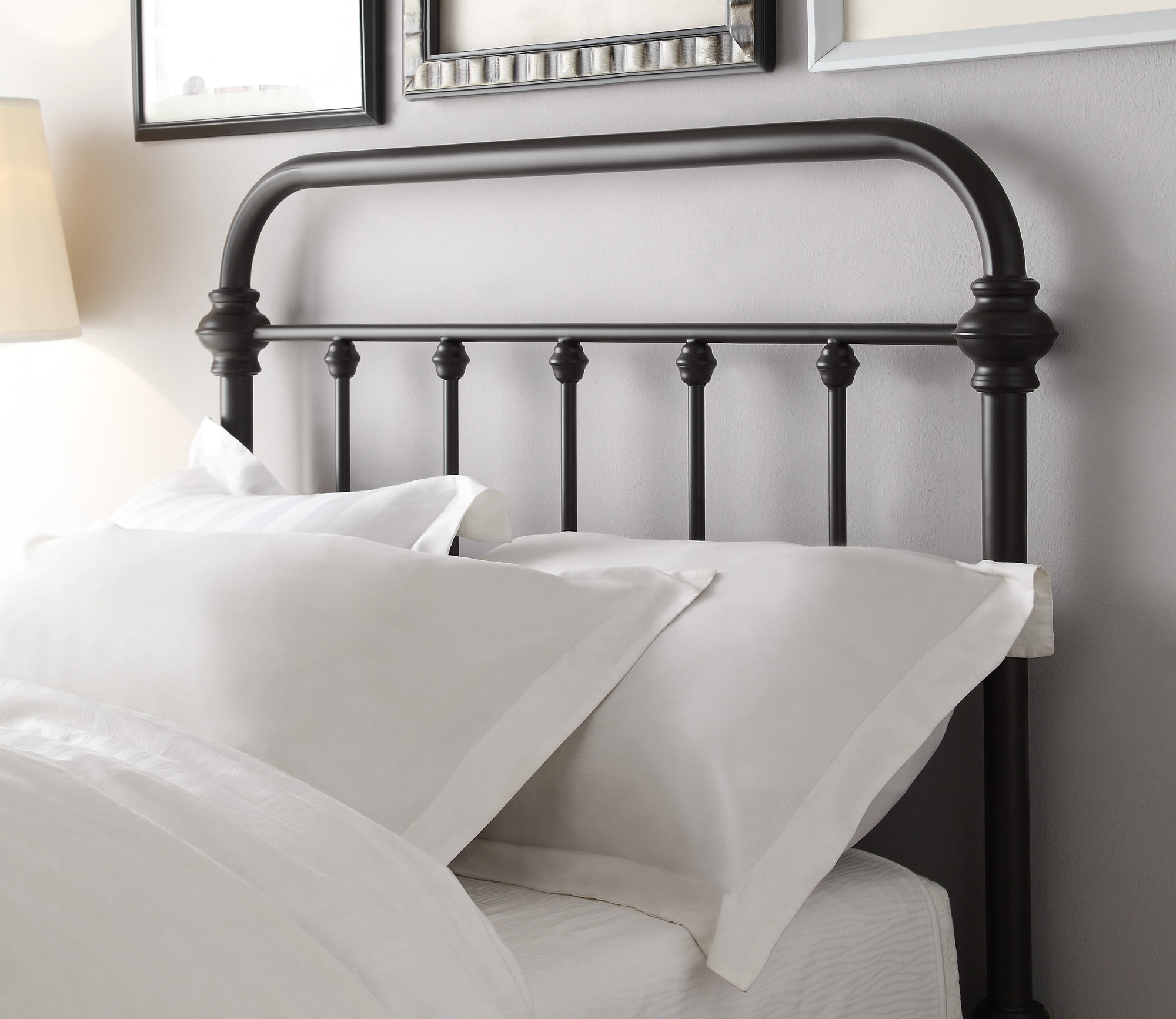 Weston Home Nottingham Spindle Metal Twin Headboard. Antique Dark Bronze