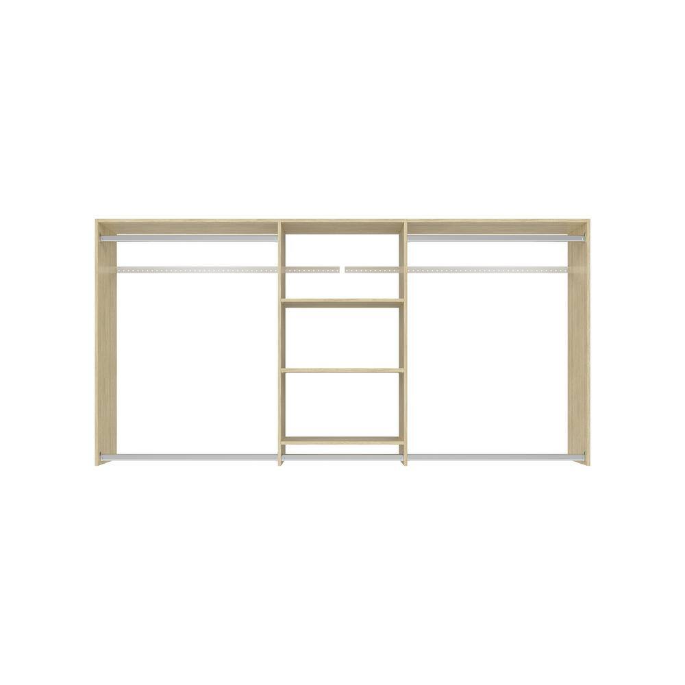 Closet Evolution HG52 Hanging 60 in. W - 96 in. W Harvest Grain Wood Closet System