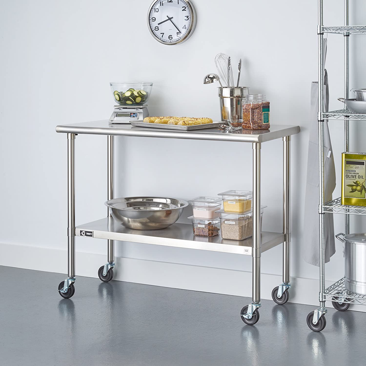 TRINITY Stainless Steel Prep Table. 48-Inch