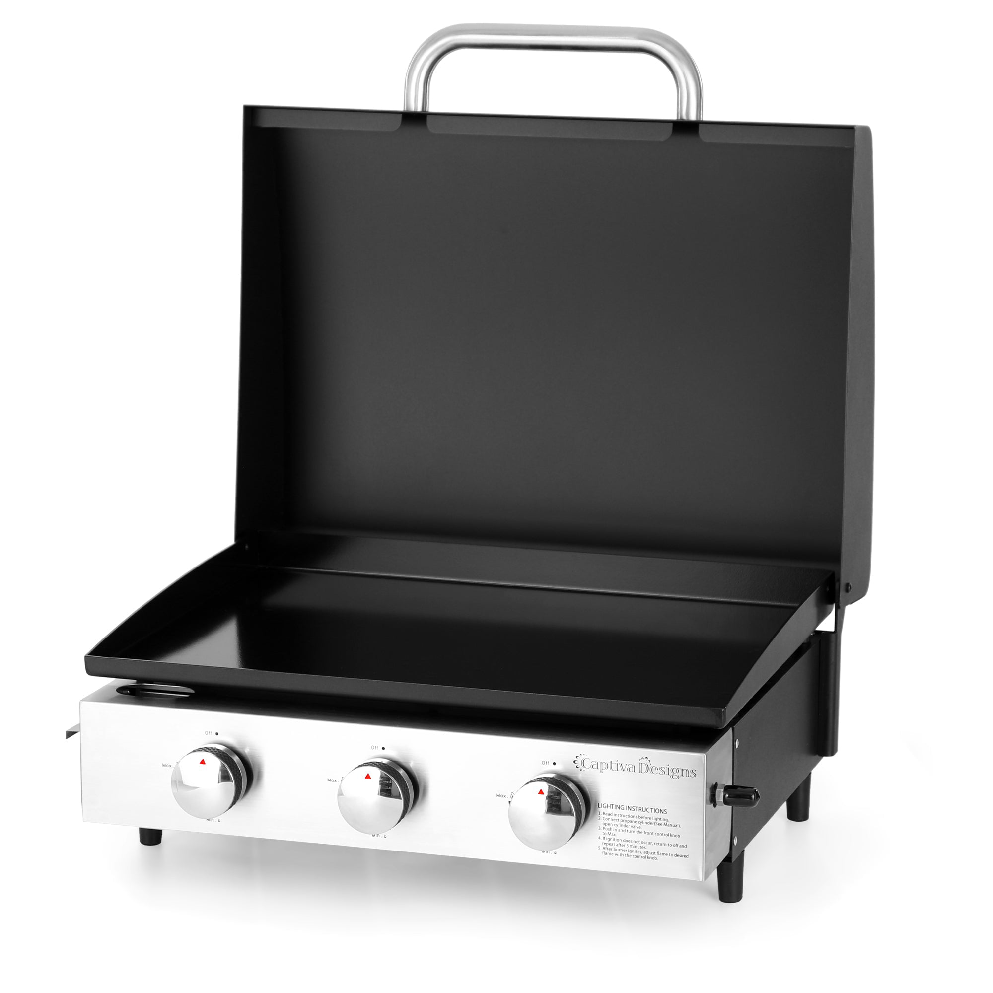 Sophia & William 3-Burners Gas Griddle Portable Flat Table Top BBQ Grill 24.000 BUT