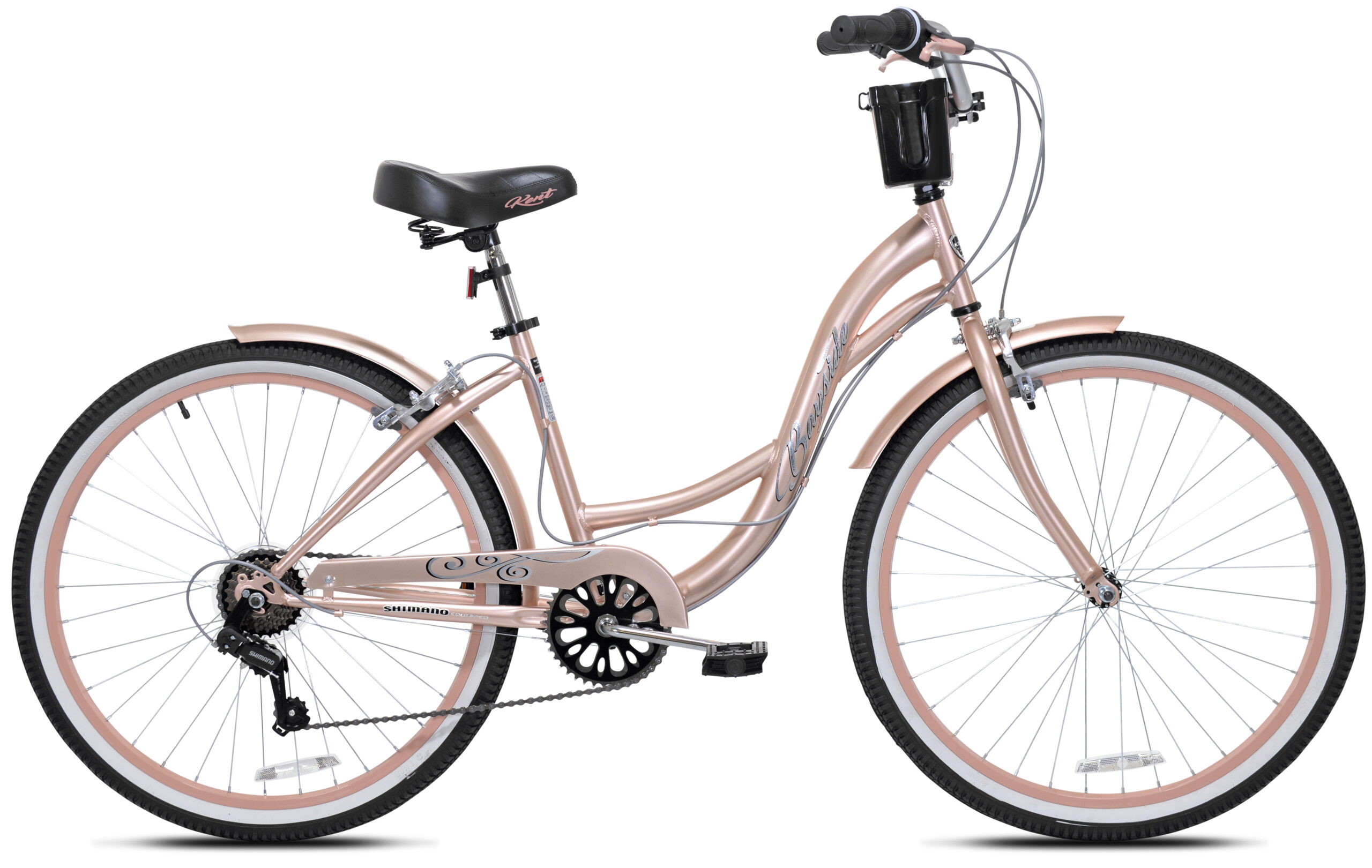 Kent 26 In. Bayside Women-s Cruiser Bike. Rose Gold