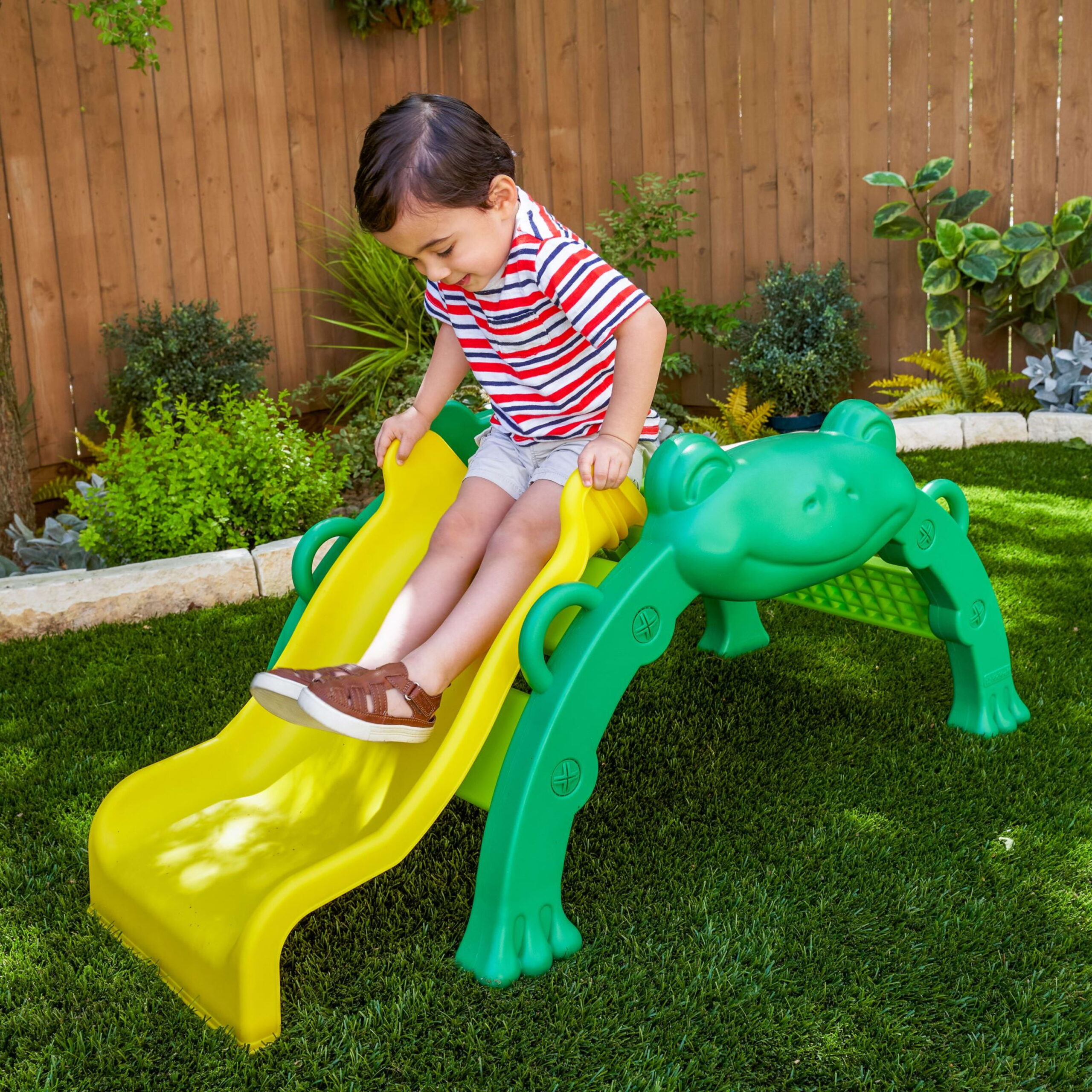 KidKraft Hop and Slide Frog Toddler Climber for Gross Motor Skills