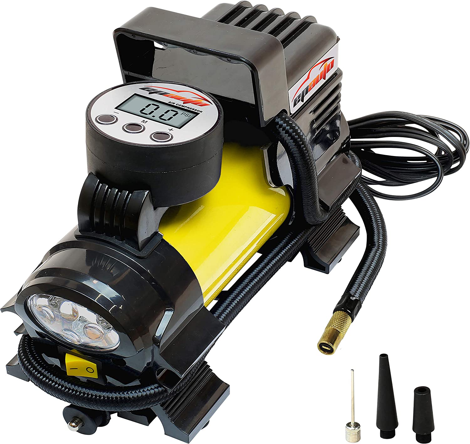 EPAuto 12V DC Portable Air Compressor Pump. Digital Tire Inflator