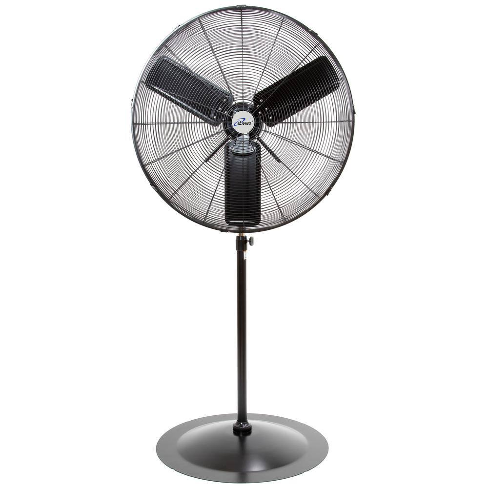 iLIVING ILG8P31-93 30 in. Oscillating Pedestal Fan with 8400 CFM. Adjustable Height
