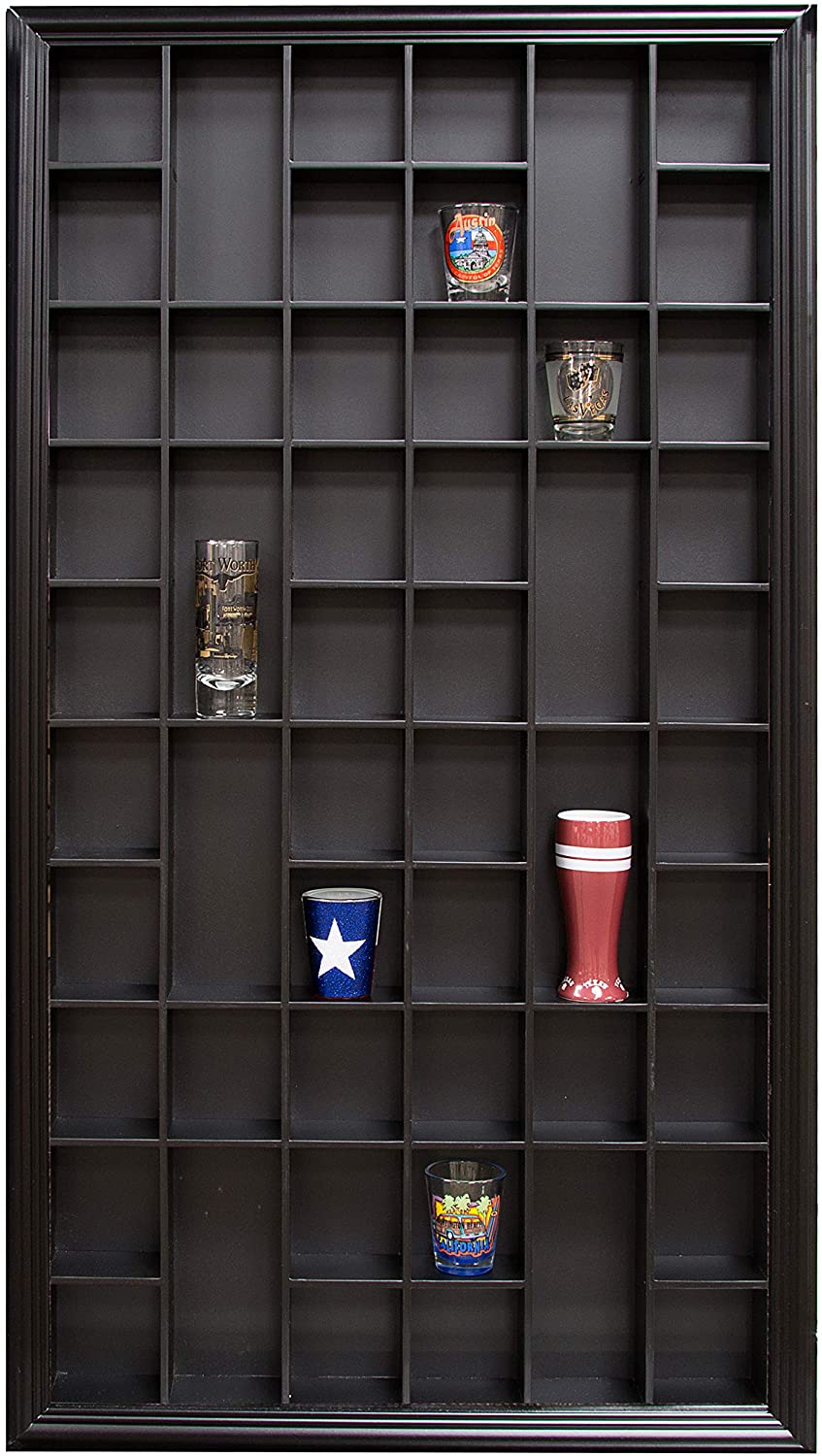 Gallery Solutions 17×32 Shot Cabinet with Glass Front. Black Display Cases