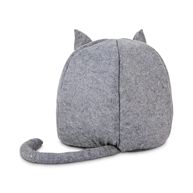 EveryYay Snooze Fest Fellow Feline Hooded Igloo Cat Bed. 15.5″ L X 15.5″ W X 15″ H