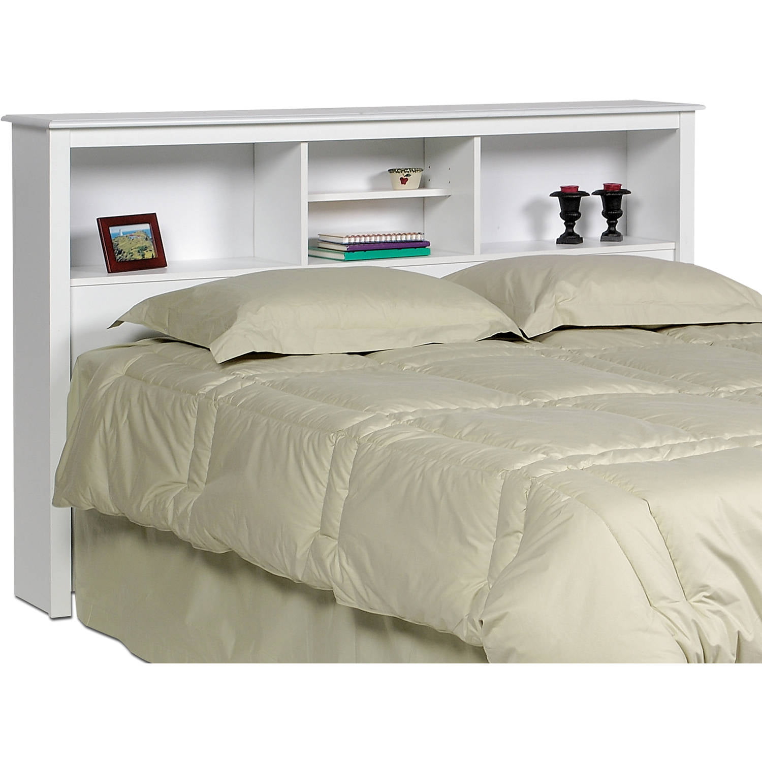 Prepac Monterey White Full/Queen Bookcase Headboard