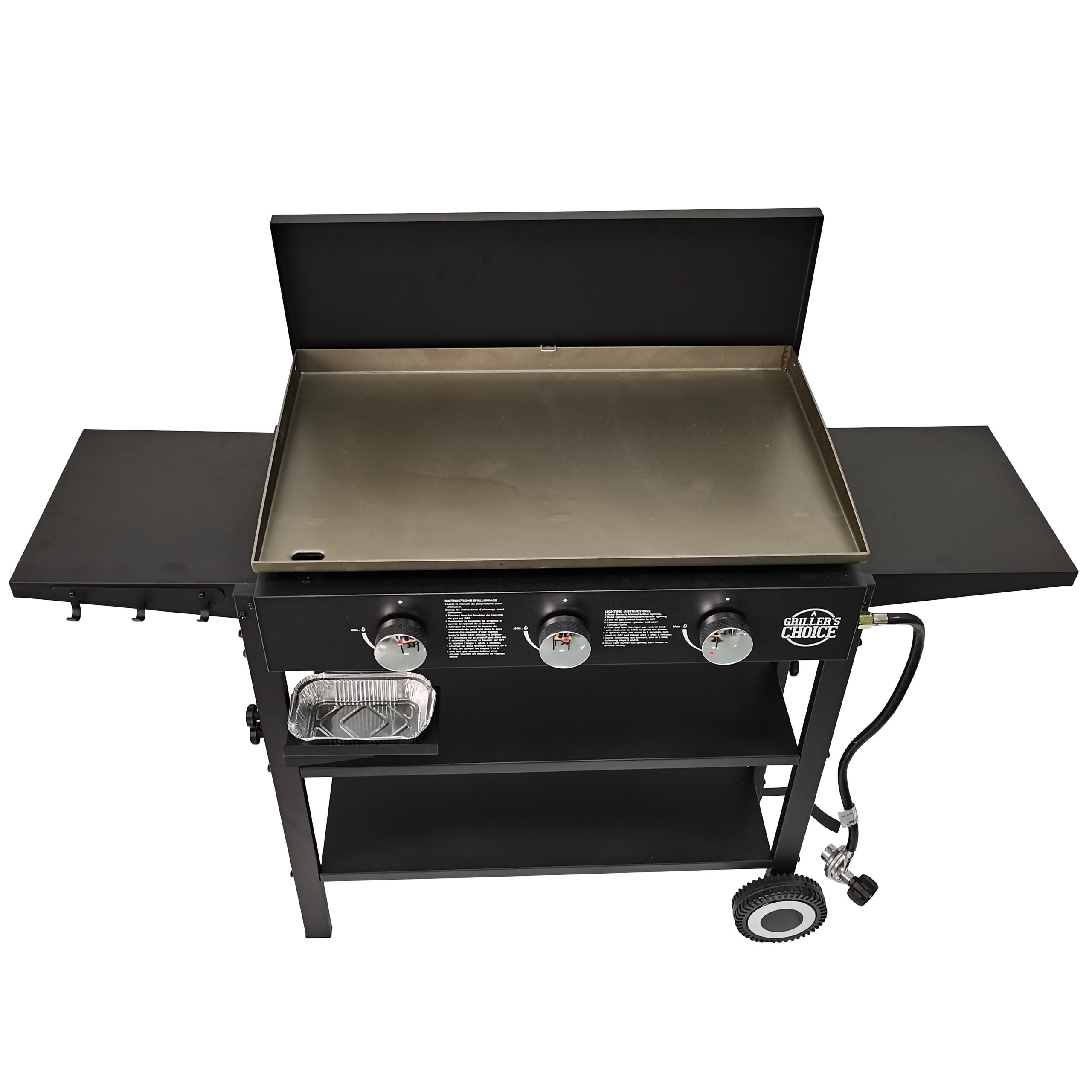 Grillers Choice 3 - Burner Flat Top Liquid Propane 36000 BTU Gas Grill