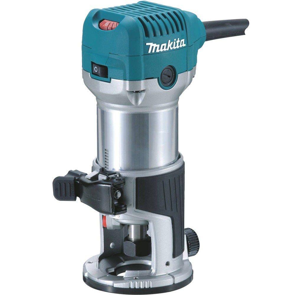 Makita RT0701C 6.5 Amp 1-1/4 HP Corded Fixed Base Variable Speed Compact Router with Quick-Release