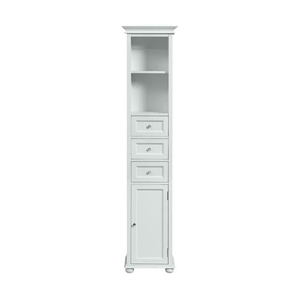 Home Decorators Collection Hampton Harbor 15 in. W x 10 in. D x 67-1/2 in. H Linen Cabinet in White