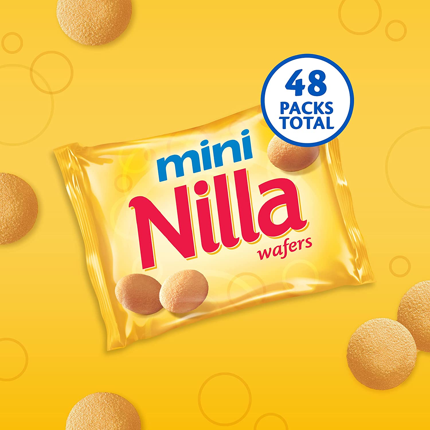 Nilla Wafers Mini Cookies 4 Boxes of 12 Snack Packs Total. Vanilla. 48 Oz