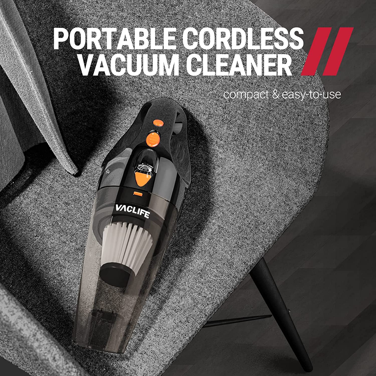VacLife VL189 Handheld Vacuum. Car Vacuum Cleaner Cordless. Orange