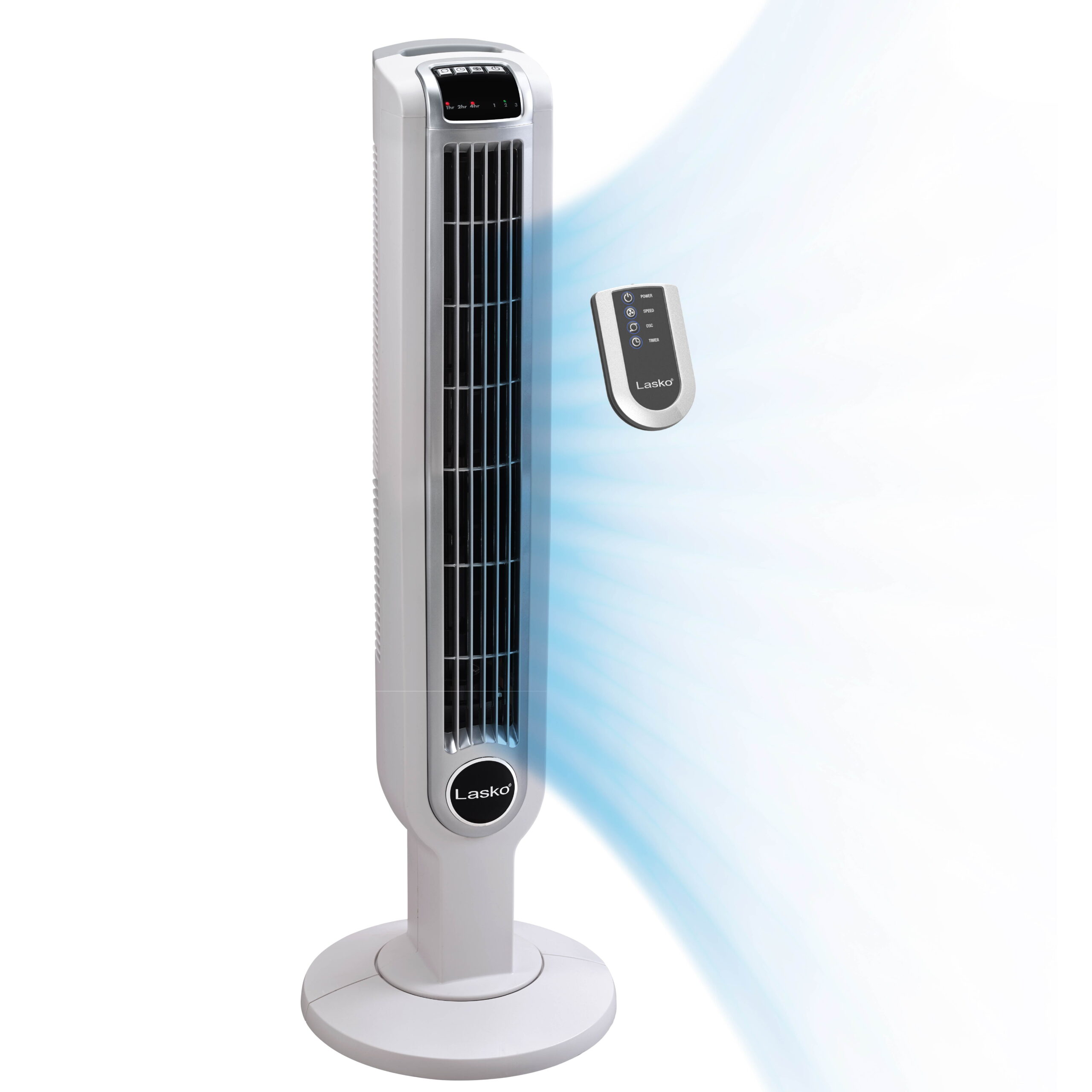 Lasko 36″ Tower Fan with Remote Control in White