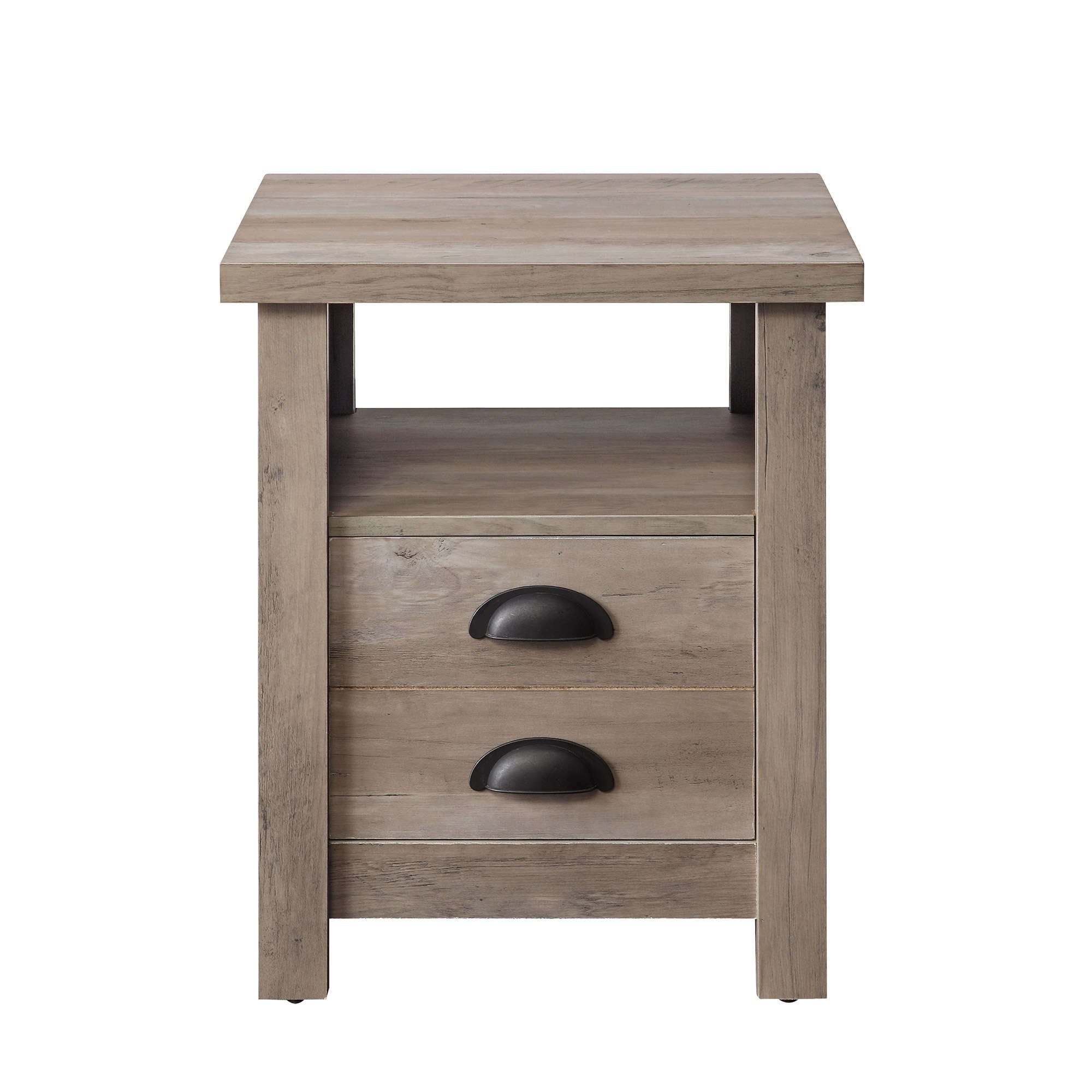 Better Homes & Gardens Granary Modern Farmhouse End Table. Rustic Gray