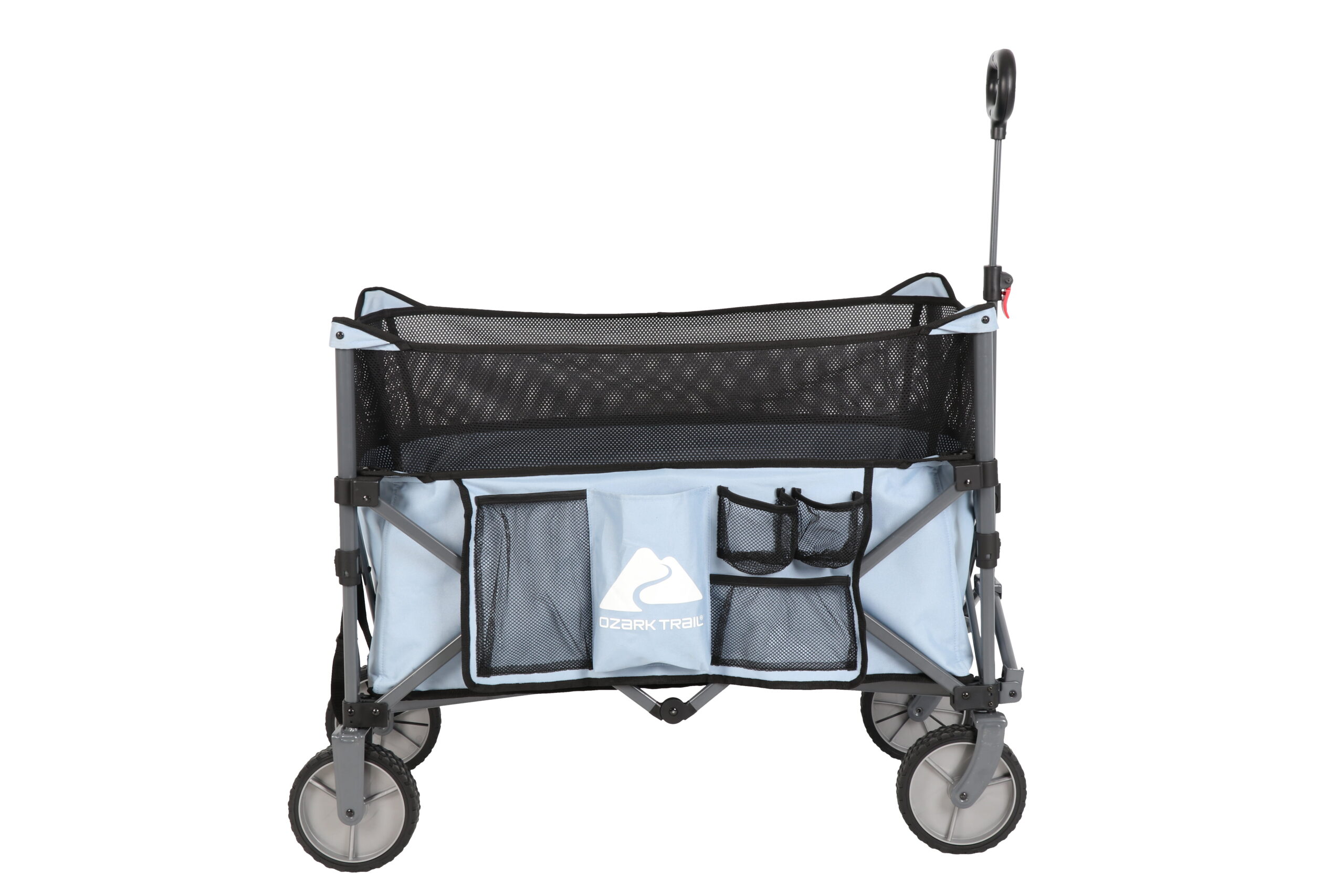 Ozark Trail Adult Height Adjustable Quad Fold Camping Cart Wagon. Blue