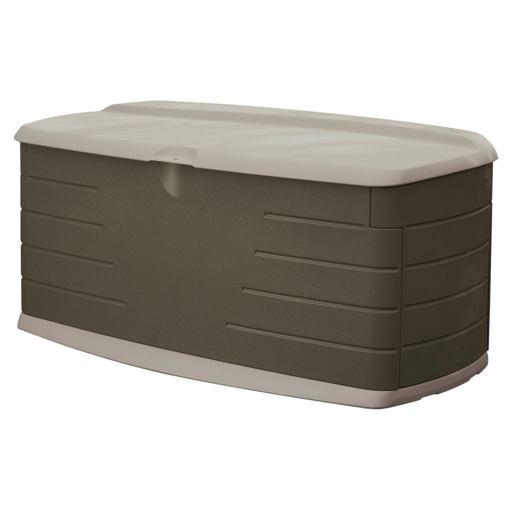 Rubbermaid Outdoor Large Deck Box with Seat. Green. 90 Gallon