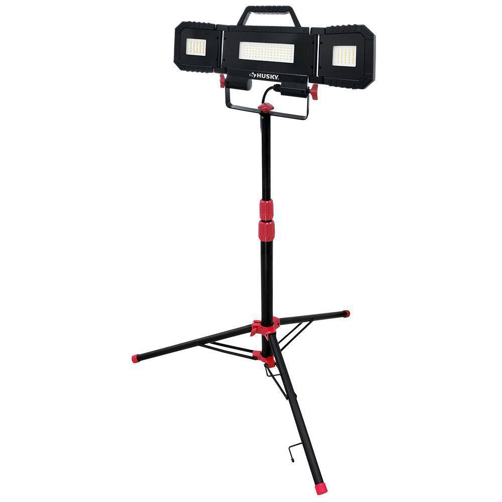 Husky DE002-H 7000-Lumen Multi-Directional LED Tripod Work Light