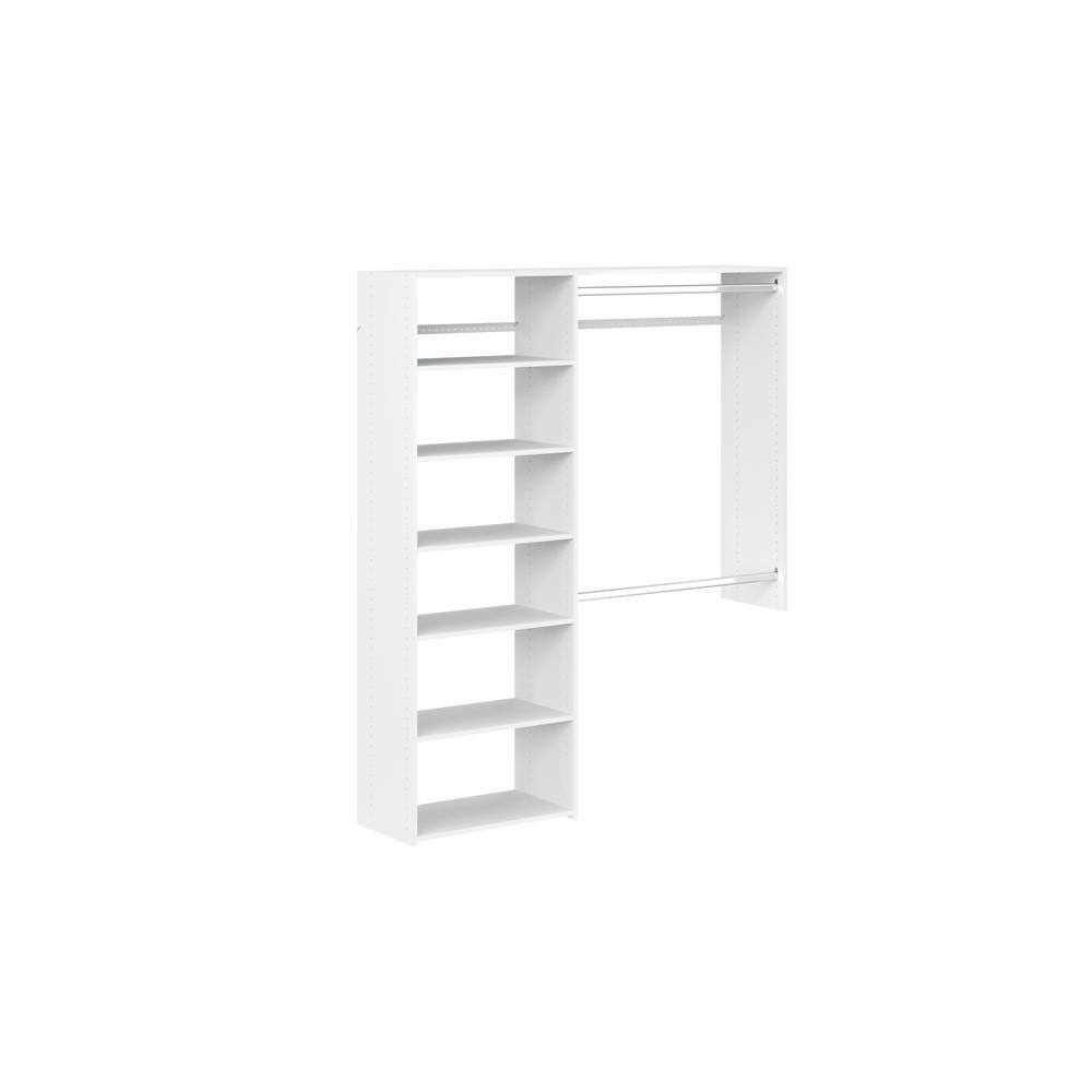 Closet Evolution WH54 Essential 36 in. W - 60 in. W White Wood Closet System
