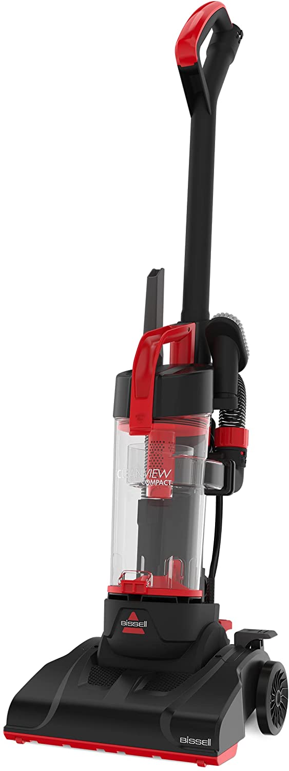 BISSELL 3508 CleanView Compact Upright Vacuum. Fits In Dorm Rooms & Apartments. Lightweight with Powerful Suction and Removable Extension Wand