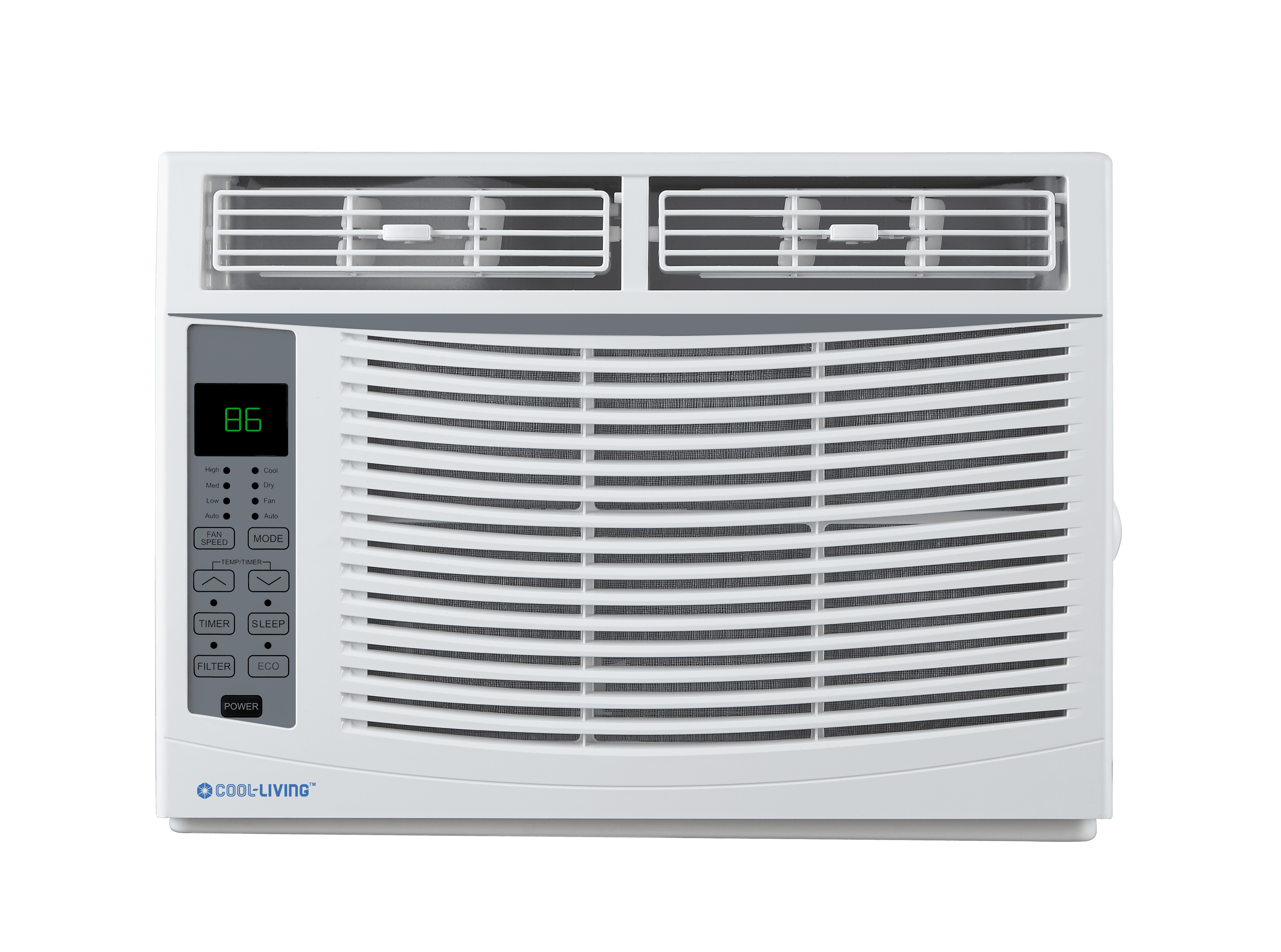 Cool-Living 6.000 BTU 115-Volt Window Air Conditioner with Digital Display and Remote. White