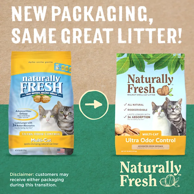 Naturally Fresh Ultra Odor Control Quick-Clumping Natural Multi-Cat Walnut Cat Litter. 26 lbs.