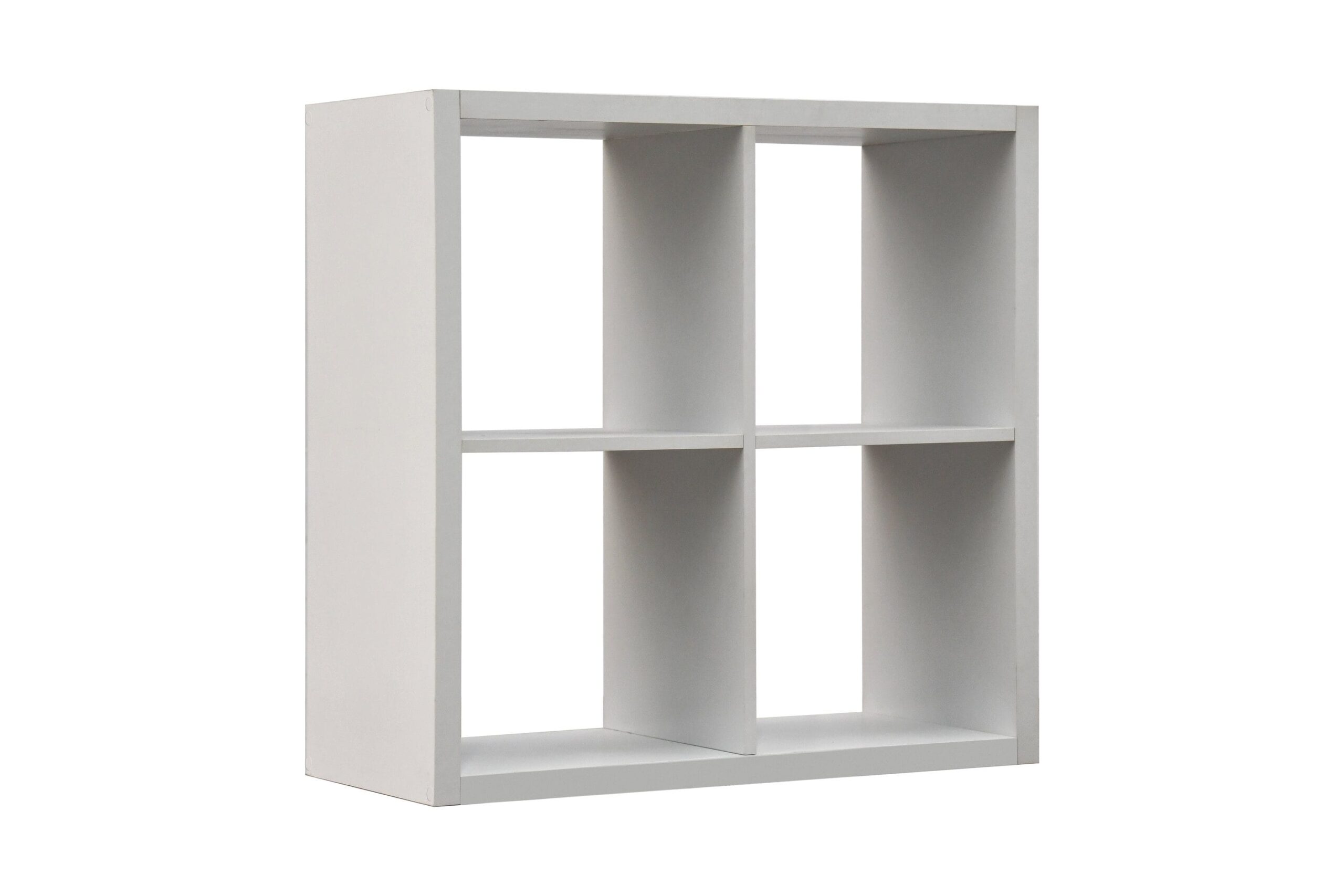 allen + roth 30-in H x 29.87-in W x 13.5-in D White Stackable Wood Laminate 4 Cube Organizer