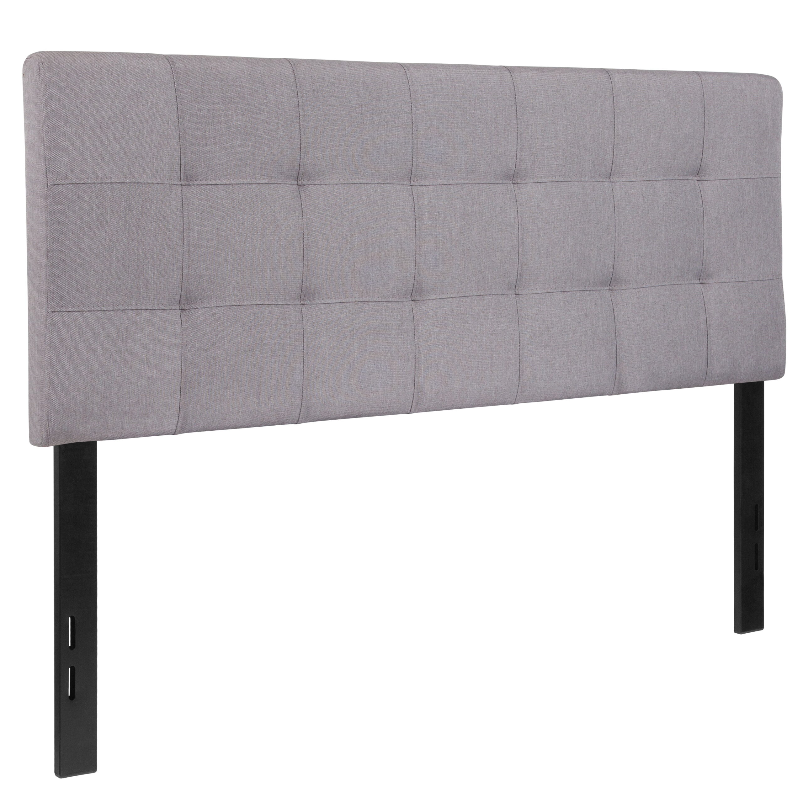 Flash Furniture Bedford Tufted Upholstered Full Size Headboard in Light Gray Fabric