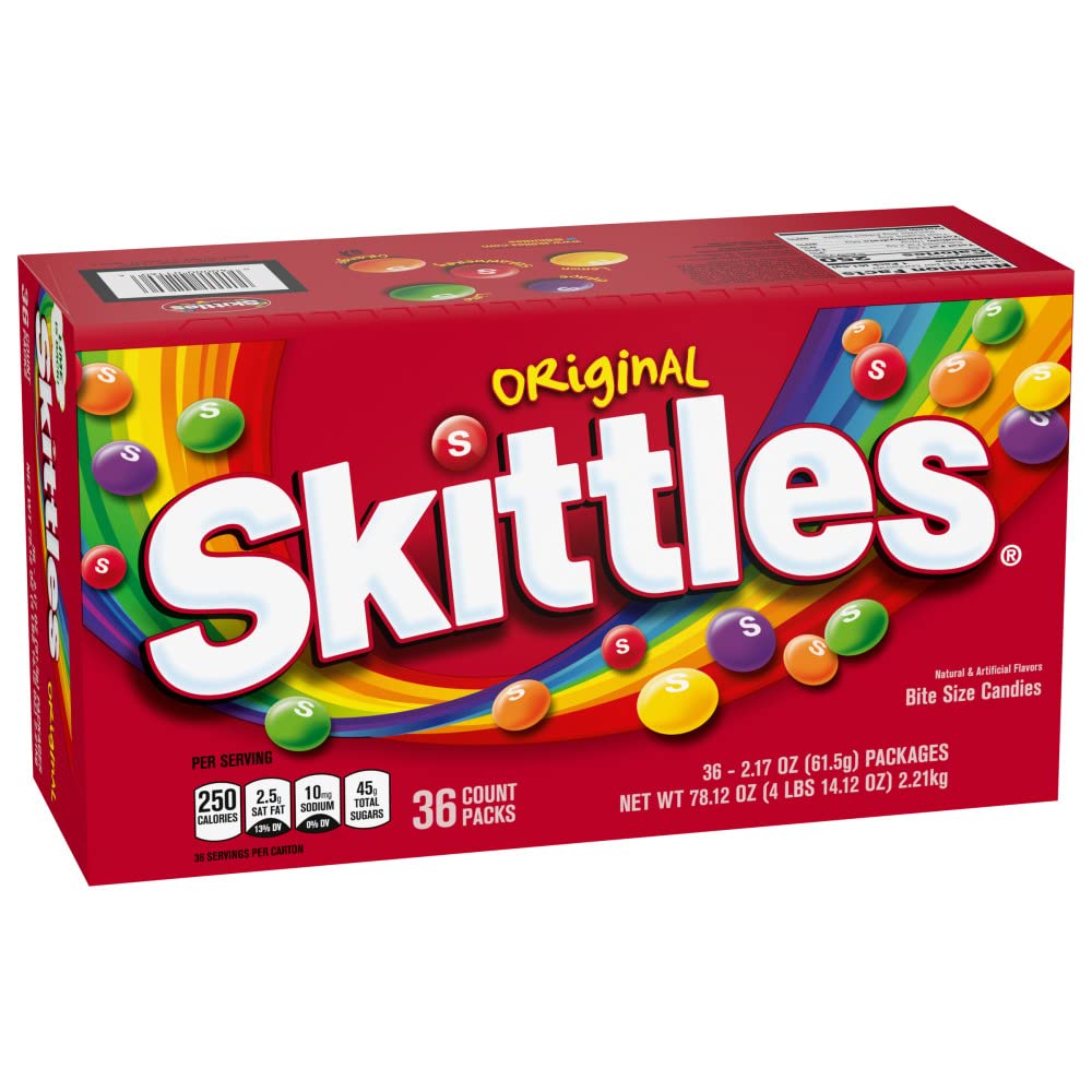SKITTLES Original Candy. 2.17-Ounce (Pack of 36)