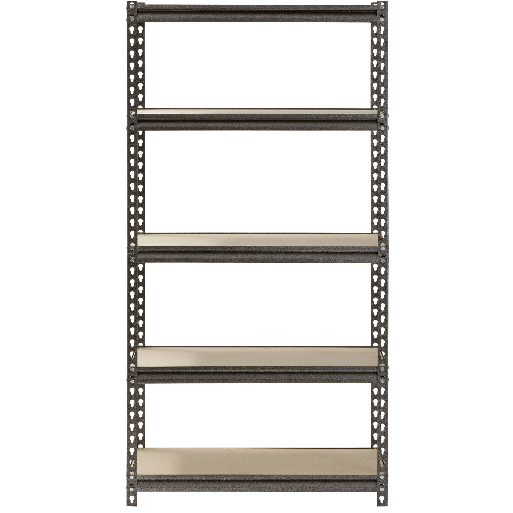 Muscle Rack 30″W x 12″D x 60″H 5-Shelf Steel Freestanding Shelves. Silver
