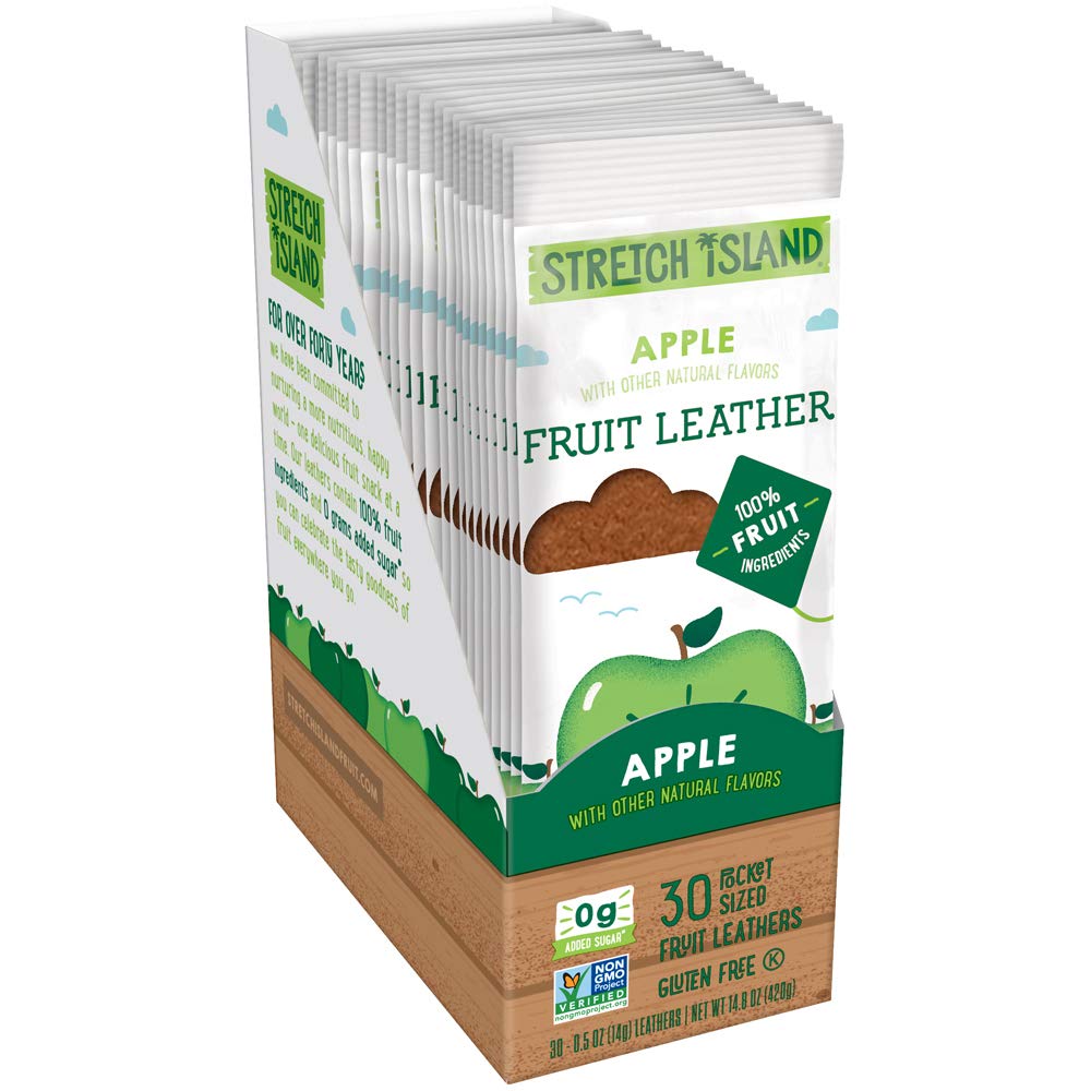 Stretch Island Original Fruit Leather. Apple. 0.5 Ounce Leathers. 30 Count