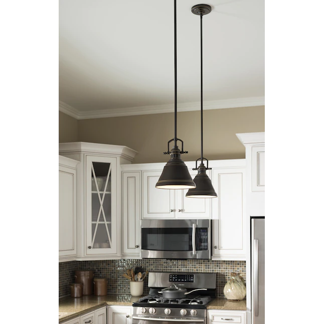 allen + roth  Bronze Industrial Bell Mini Pendant Light