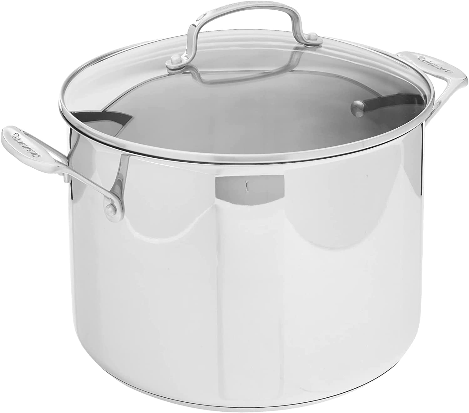 Cuisinart 76610-26G Chef-s Classic 10-Quart Stockpot with Glass Cover.Brushed Stainless