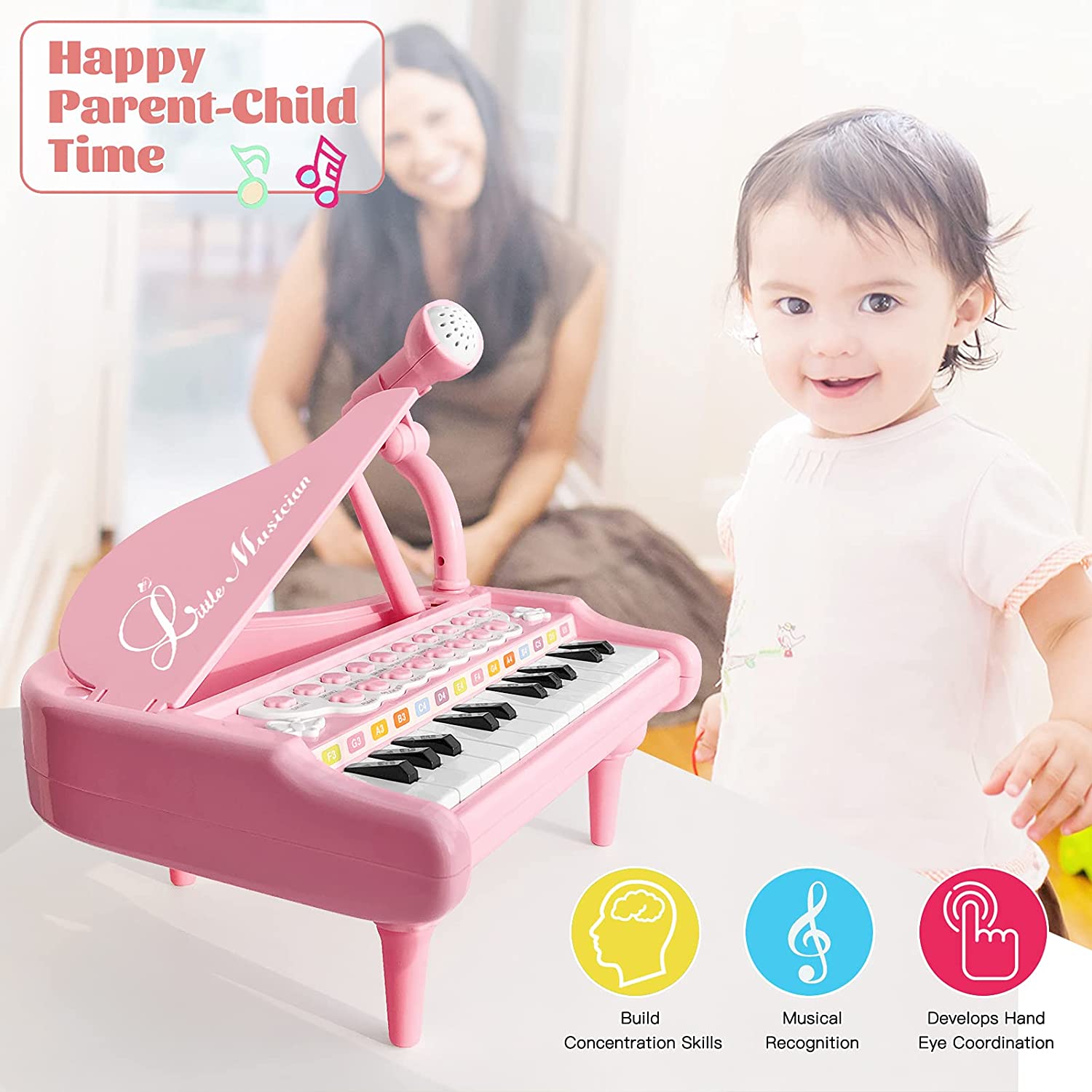 Love & Mini Piano Toy Keyboard for Kids Birthday Gift