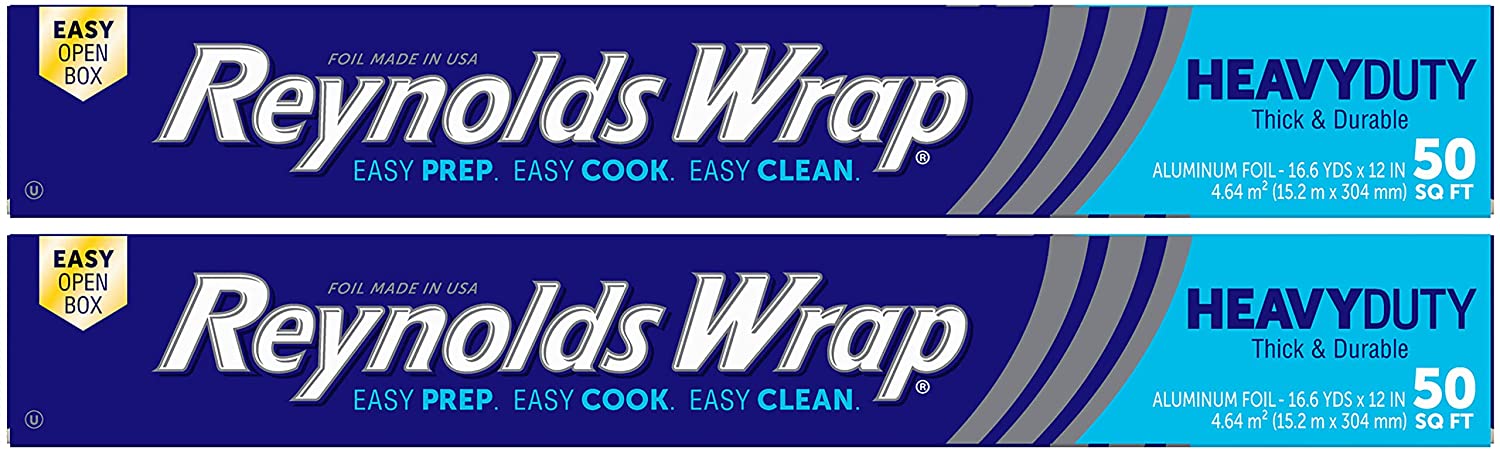 Reynolds Wrap Aluminum Foil. Heavy Duty. 50 sq ft. (2 pack)