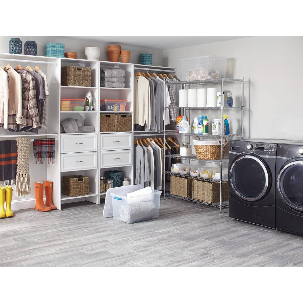 HDX HD18481302PS-1 6-Tier Commercial Grade Heavy Duty Steel Wire Shelving Unit in Chrome (48 in. W x 72 in. H x 18 in. D)