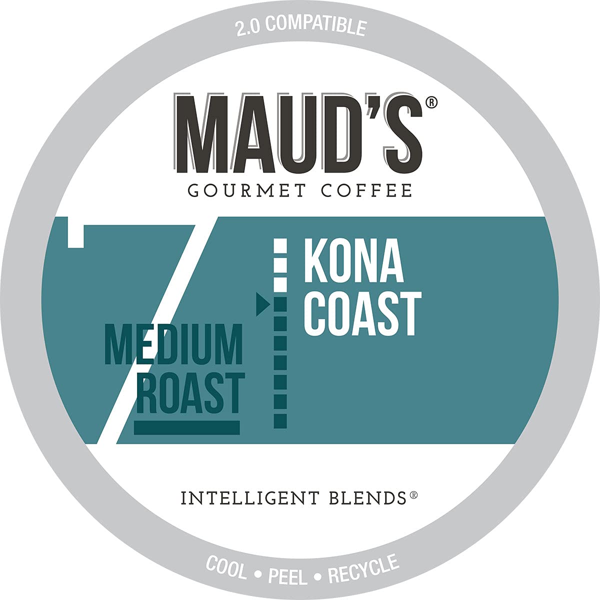 Maud-s Kona Coffee Blend (Kona Coast). 100ct. Solar Energy Produced Recyclable Single Serve Medium Dark Roast Kona Coffee Pods – 100% Arabica Coffee California Roasted. Kona K Cup Compatible