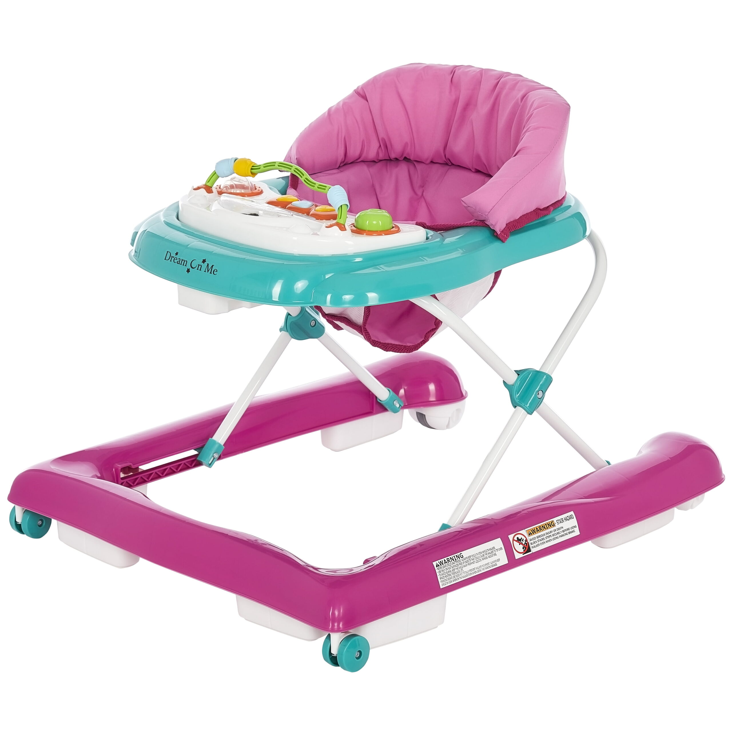 Dream On Me 2-in-1 Ava Baby Walker. Easy Convertible Baby Walker. Folds Compactly. Pink