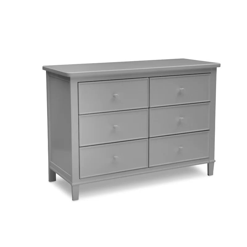 Delta Children 79706-026 Haven 6 Drawer Dresser. Greenguard Gold Certified. Grey