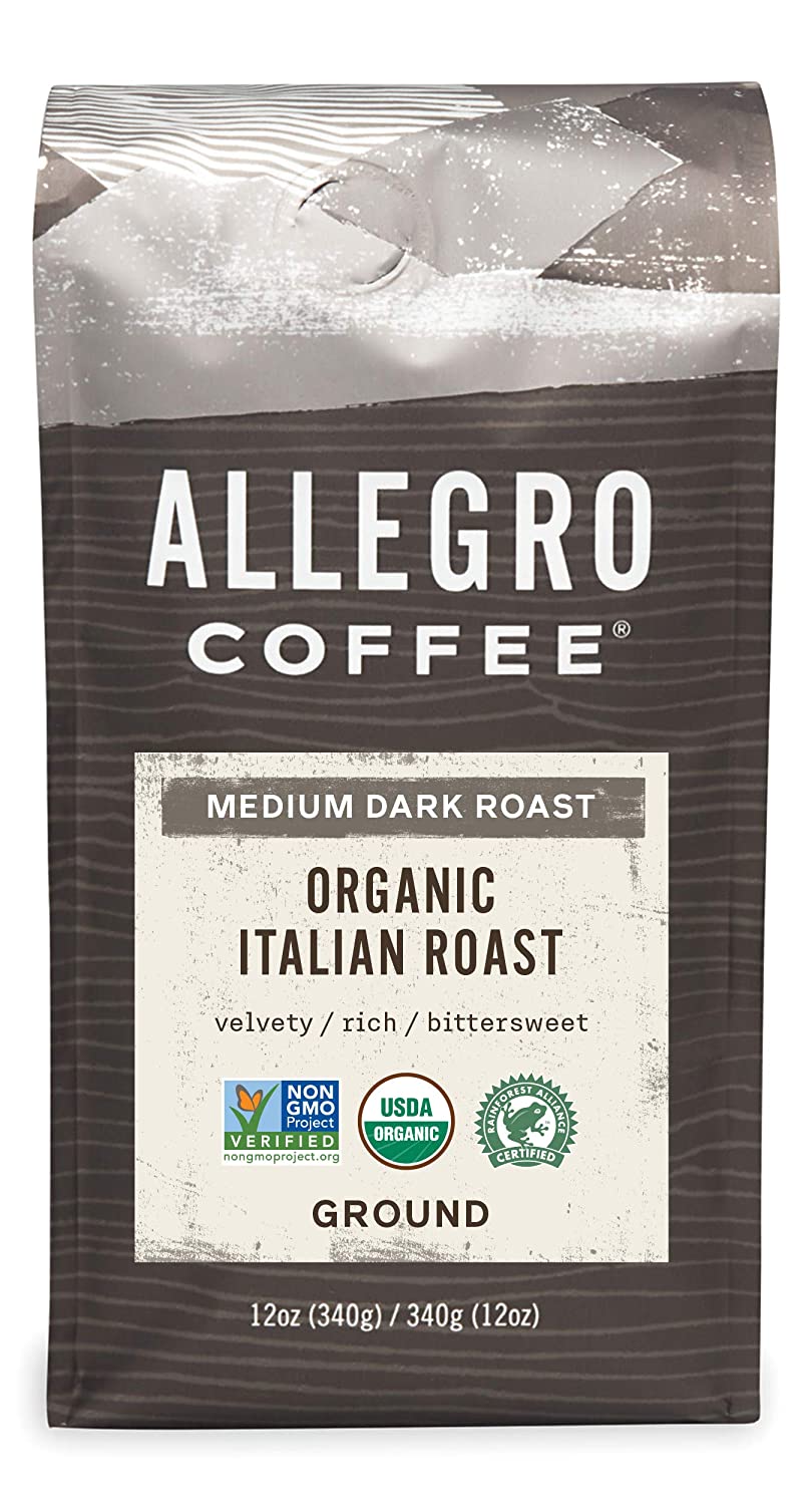 Allegro Coffee Organic Italian Roast Ground Coffee. 12 oz
