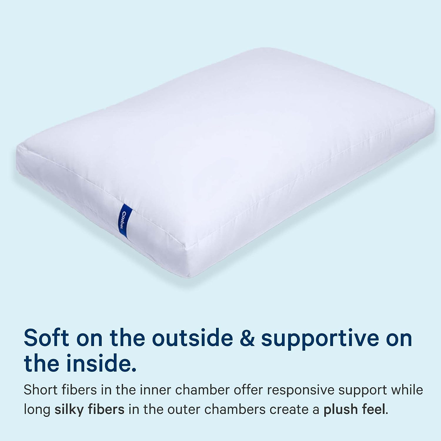 Casper Essential Pillow for Sleeping. Standard. White. Two Pack