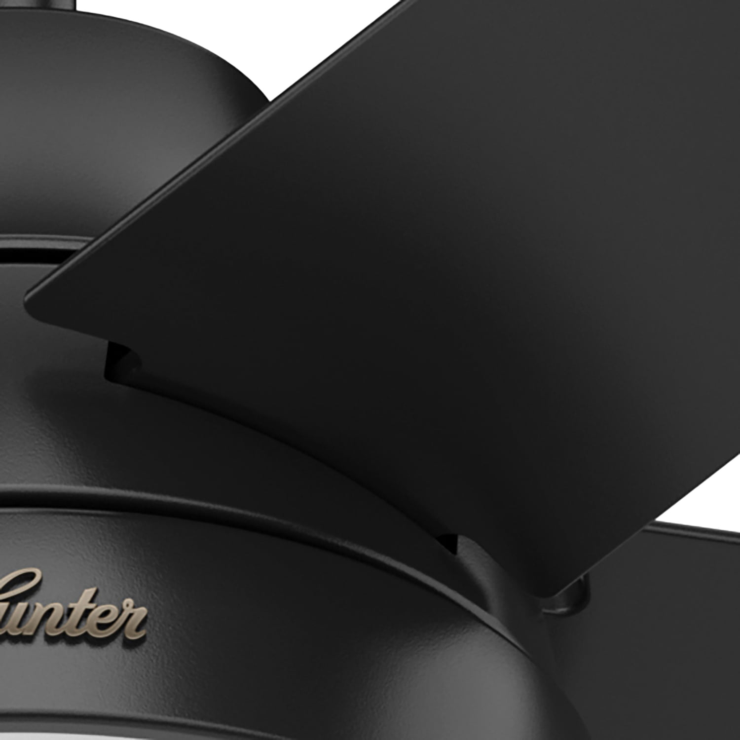 Hunter 51314 Aerodyne 52-In. Smart Ceiling Fan with LED Lights (Matte Black)