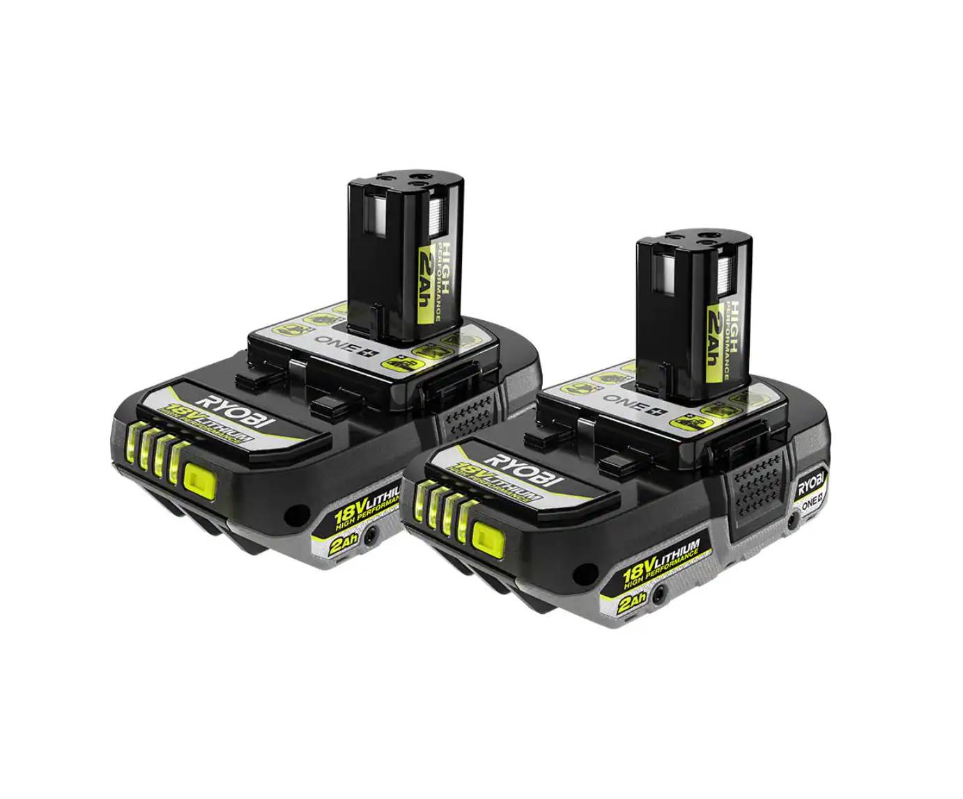 RYOBI PBP2003 ONE+ 18V High Performance Lithium-Ion 2.0 Ah Compact Battery (2-Pack)