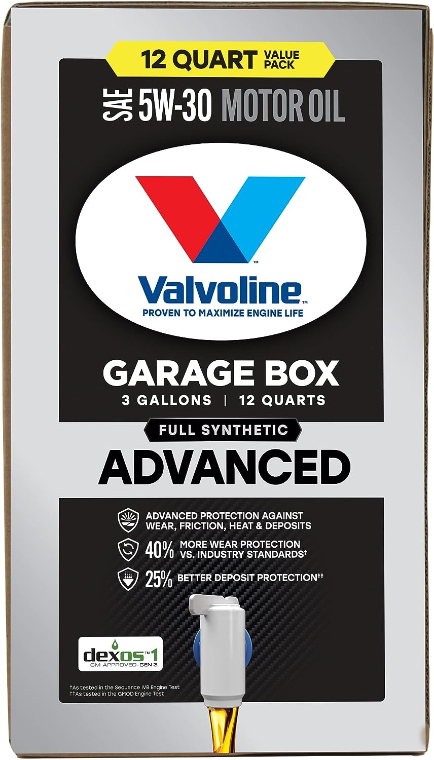 Valvoline Advanced Full Synthetic 5W-30 12 QT Garage Box