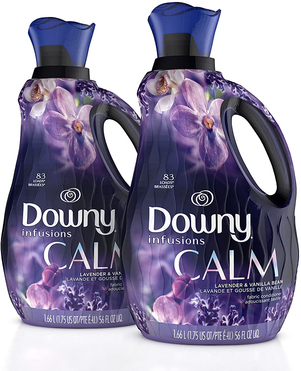 Downy Infusions Liquid Laundry Fabric Softener. Calm Scent. Lavender Vanilla