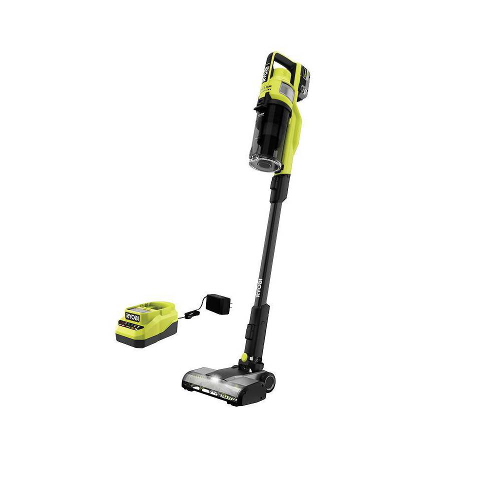 RYOBI PBLSV716K ONE+ HP 18V Brushless Cordless Pet Stick Vacuum Cleaner Kit with 4.0 Ah HIGH PERFORMANCE Battery and Charger